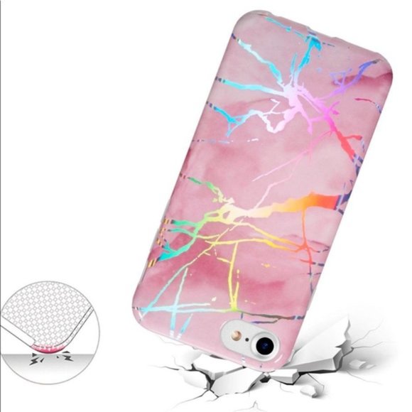 Pink Marble Case for iPhone 7 and 8 - Picture 4 of 5